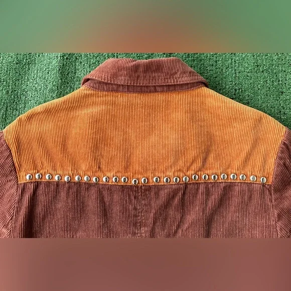 VTG 70’s Dotti Didit Corduroy Silver Studded Pearl Snap Jacket Women’s SZ Small - Picture 6 of 10